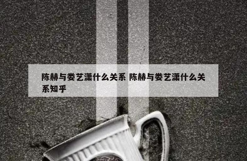 陈赫与娄艺潇什么关系 陈赫与娄艺潇什么关系知乎