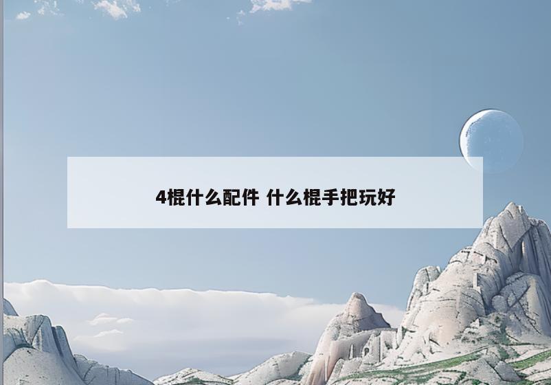 4棍什么配件 什么棍手把玩好