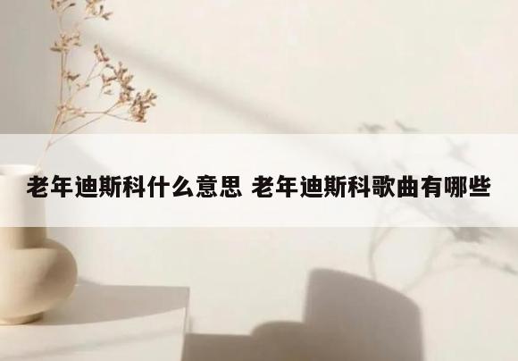老年迪斯科什么意思 老年迪斯科歌曲有哪些