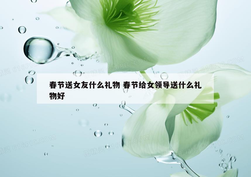 春节送女友什么礼物 春节给女领导送什么礼物好
