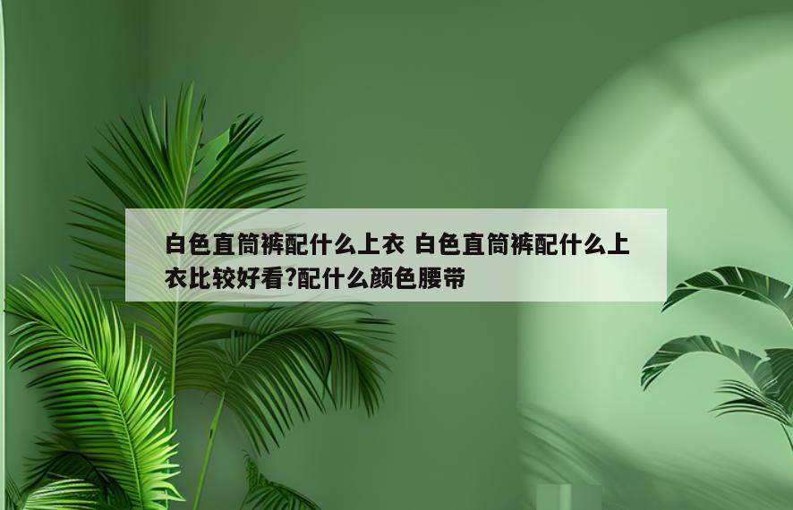 白色直筒裤配什么上衣 白色直筒裤配什么上衣比较好看?配什么颜色腰带